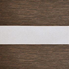 Рулонные шторы Зебра:САХАРА темно-коричневый 