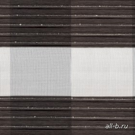 Рулонные шторы Зебра:КЛЕТКА темно-коричневый 