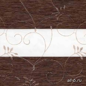 Рулонные шторы Зебра:ВАЛЕНСИЯ темно-коричневый 