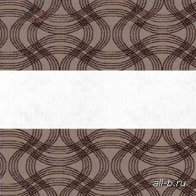 Рулонные шторы Зебра:ФЛЕКС коричневый 